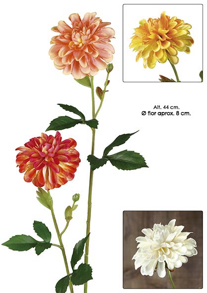 DAHLIA. 44 cm. Naranja.