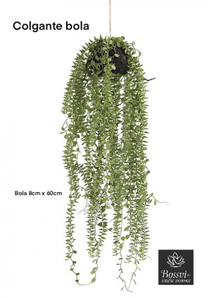 COLGANTE BOLA KOKEDAMA. 60 cm.
