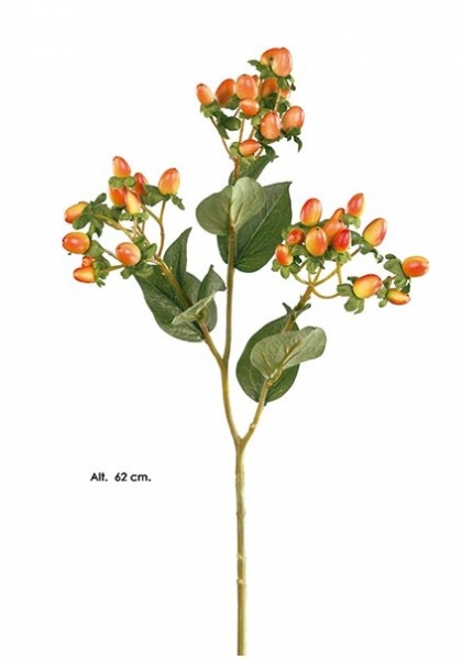 RAMA HYPERICUM. 62 cm. Naranja