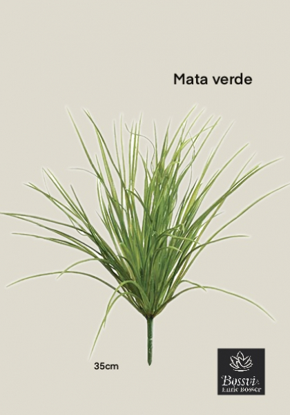 GRASS BUSH x 9. 38 cm. Verde.